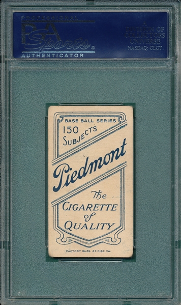 1909-1911 T206 Ames, Hands at Chest, Piedmont Cigarettes PSA 3