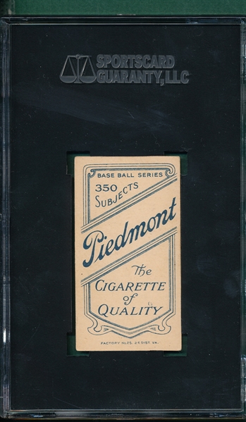 1909-1911 T206 Ames, Portrait, Piedmont Cigarettes SGC 70