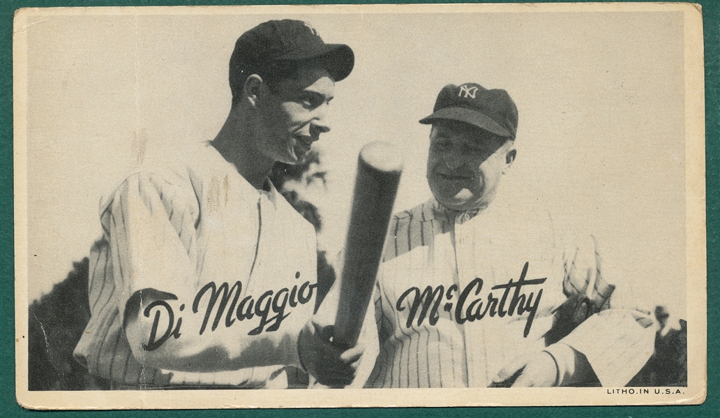 1936 R314 Goudey Wide Pens Joe DiMaggio/McCarthy *Rookie*