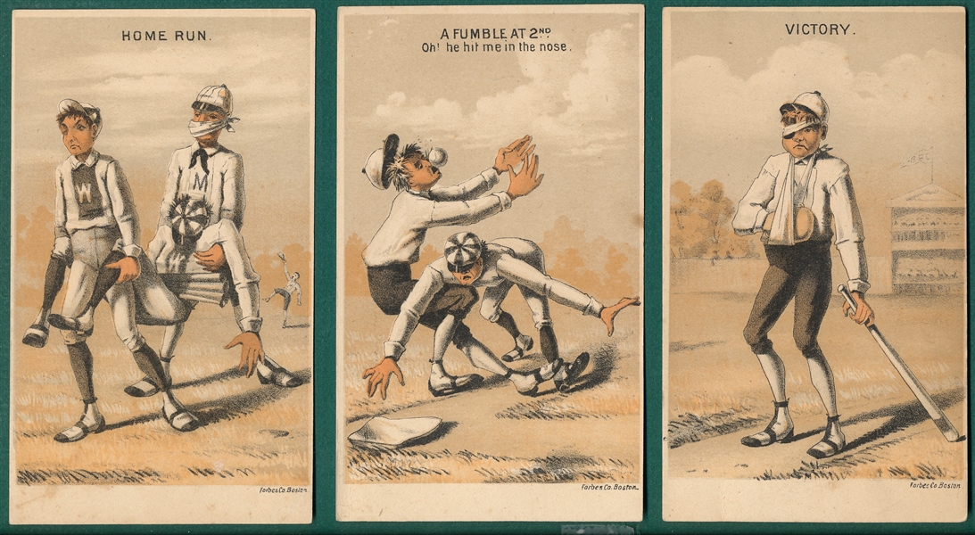 1887 H804-16 Forbes Co.,Baseball Trade Cards, Complete Set (6)