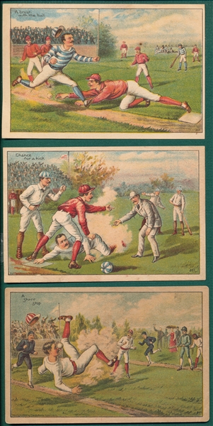 1888 H804-3 The Bufford Sons, Baseball Trade Cards, Near Set (3/4)