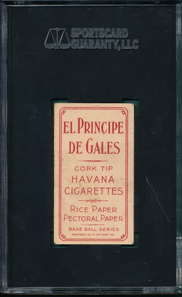 1909-1911 T206 Griffith, Batting, El Principe De Gales Cigarettes SGC 55