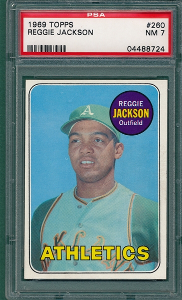 1969 Topps #260 Reggie Jackson PSA 7 *Rookie*