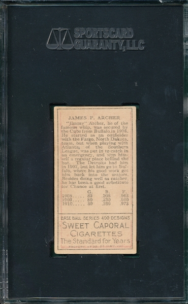 1911 T205 Archer Sweet Caporal Cigarettes SGC 50