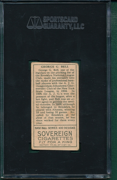 1911 T205 Bell Sovereign Cigarettes SGC 55