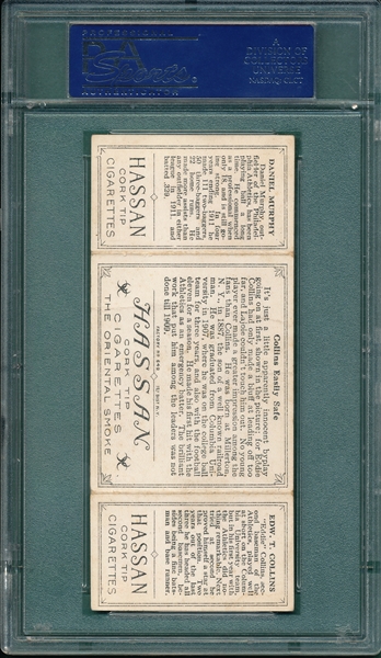 1912 T202 Collins Easily Safe, Collins/Murphy, Hassan Cigarettes PSA 3.5