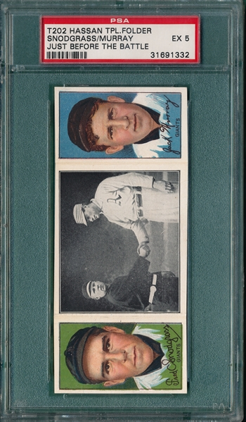 1912 T202 Just Before the Battle, Snodgrass/Murray, Hassan Cigarettes PSA 5
