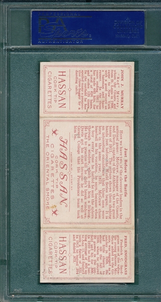 1912 T202 Just Before the Battle, Snodgrass/Murray, Hassan Cigarettes PSA 5