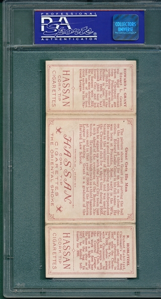 1912 T202 Grant Gets His Man, Hoblitzell/Grant, Hassan Cigarettes PSA 6