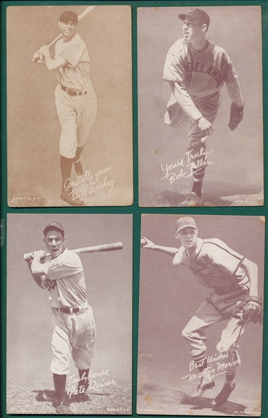 1939-66 Exhibits (6) Card Lot W/ Dimaggio & Williams