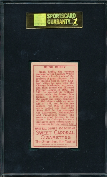 1911 T205 Duffy Sweet Caporal Cigarettes SGC 60