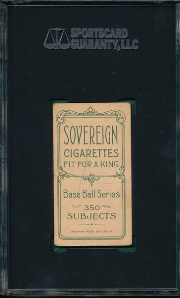 1909-1911 T206 Stanage Sovereign Cigarettes SGC 20