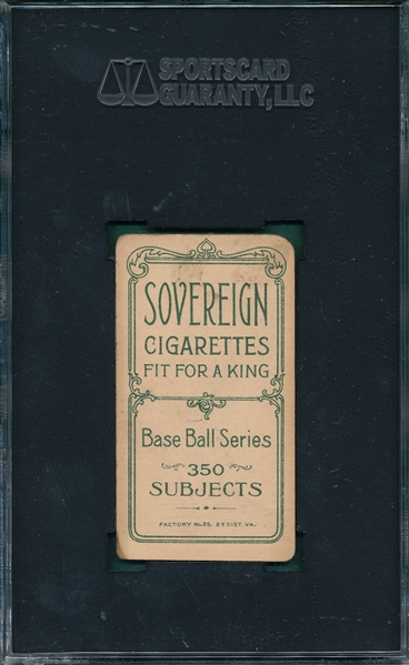 1909-1911 T206 O'Brien Sovereign Cigarettes SGC 40