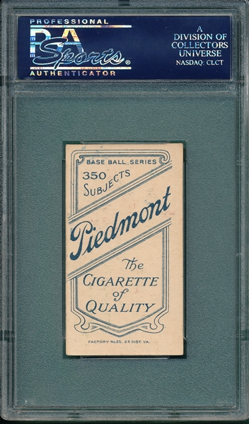 1909-1911 T206 Livingstone Piedmont Cigarettes PSA 5.5 