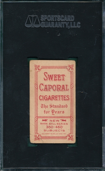 1909-1911 T206 Schlei, Batting, Sweet Caporal Cigarettes SGC 30 