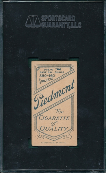 1909-1911 T206 Bell, Follow Thru, Piedmont Cigarettes SGC 30 
