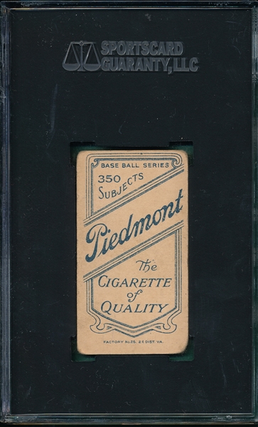 1909-1911 T206 Atz Piedmont Cigarettes SGC 30 