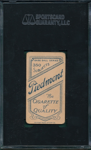 1909-1911 T206 Hulswitt Piedmont Cigarettes SGC 30 