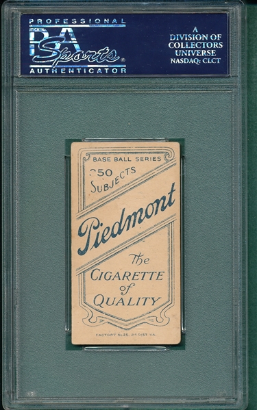 1909-1911 T206 Chance, Yellow, Piedmont Cigarettes PSA 3