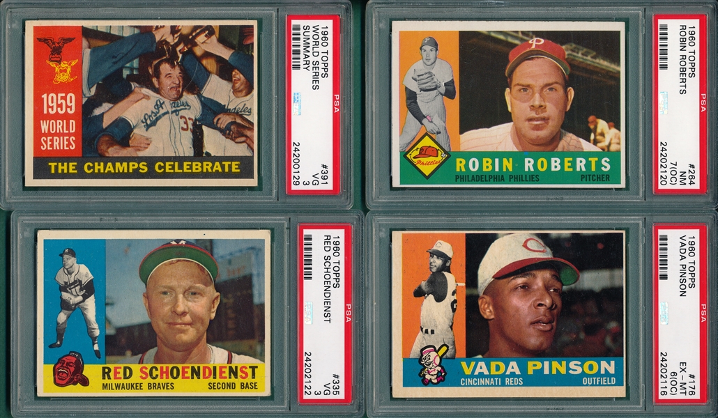 1960 Topps (6) Card Lot W/ Yastrzemski & McCovey, Rookies PSA 