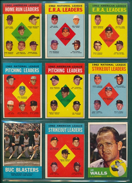 1963 Topps Partial Set (335) Card Lot W/ Snider
