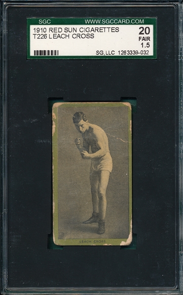 1910 T226 Leach Cross, Boxer, Red Sun Cigarettes SGC 20