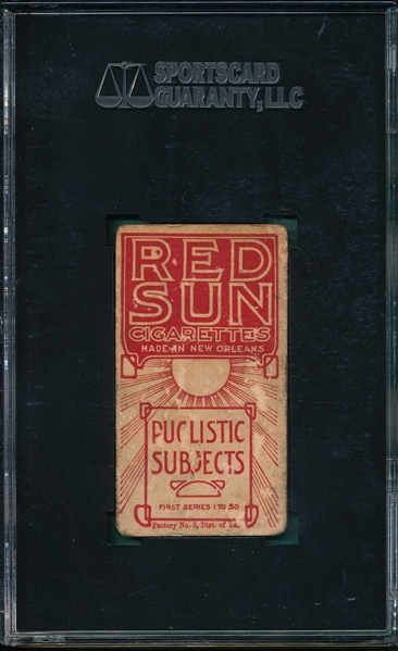 1910 T226 Leach Cross, Boxer, Red Sun Cigarettes SGC 20