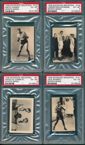 1928 Sociedade Industrial (4) Card Lot of Boxers PSA (Each 1 of 1)