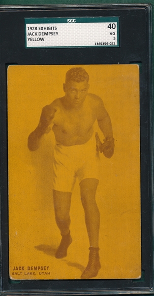 1928 Exhibit Boxing Jack Dempsey SGC 40