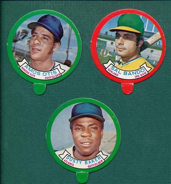 1973 Topps Candy Lids Lot of (3)
