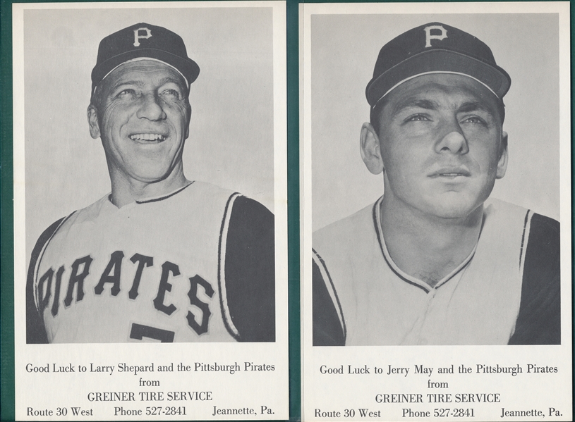 1969 Grenier Tire Pittsburgh Pirates Lot of (4)
