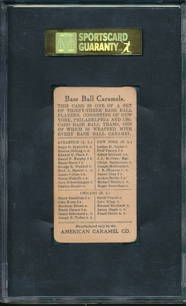 1908 E91A John McGraw American Caramel Co. SGC 20