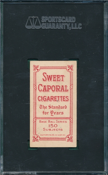 1909-1911 T206 Stovall, Portrait, Sweet Caporal Cigarettes SGC 70