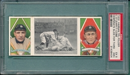 1912 T202 A Desperate Slide At Third, OLeary/Cobb, Hassan Cigarettes PSA 5 MK