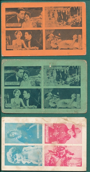 1925 Exhibit 4 on 1 Movie Arcade Cards (4), 1920s 4 on 1 (1), Animals and Actors 4 on 1 (1), Rodeo and Western 8 on 1 (5), Lot of (11)