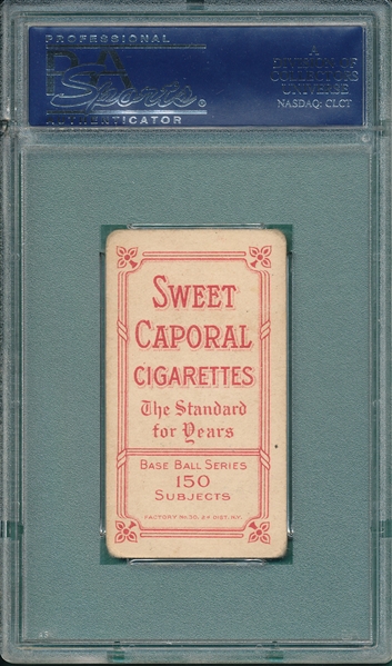 1909-1911 T206 Chance, Red, Sweet Caporal Cigarettes PSA 2