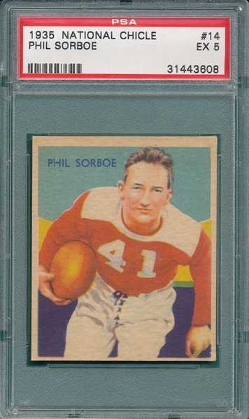 1935 National Chicle #14 Phil Sorboe PSA 5