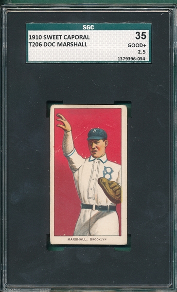 1909-1911 T206 Marshall Sweet Caporal Cigarettes SGC 35