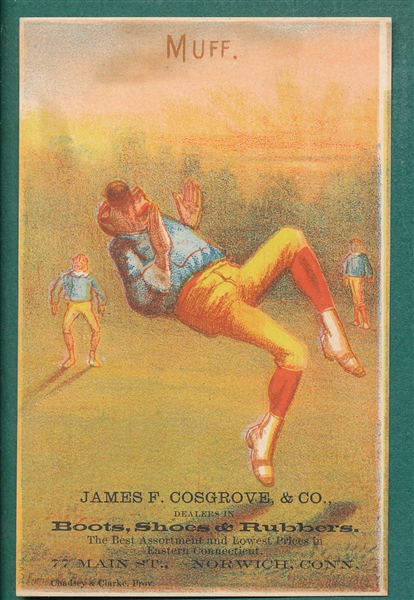 1878 Forbes Baseball Trade Card Muff