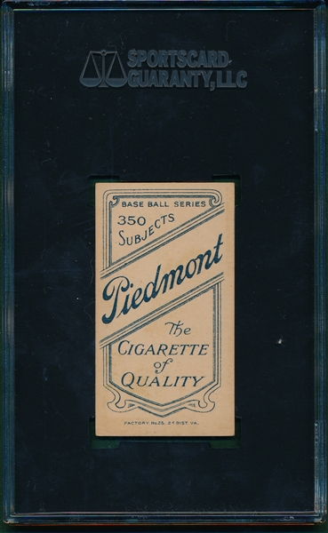 1909-1911 T206 LaPorte Piedmont Cigarettes SGC 80