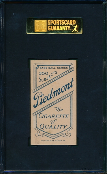 1909-1911 T206 Clymer Piedmont Cigarettes SGC 70