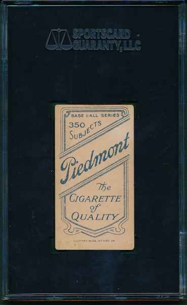 1909-1911 T206 Doolan, Batting, Piedmont Cigarettes SGC 40