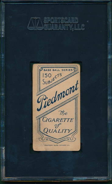1909-1911 T206 Dooin Piedmont Cigarettes SGC 40