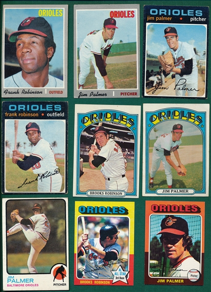 1970-79 Topps & O-Pee-Chee Baltimore Orioles Lot of (299) W/ B. & F. Robinson & Palmer