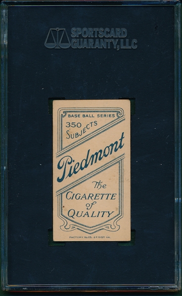 1909-1911 T206 Dunn, Jack, Piedmont Cigarettes SGC 55
