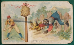 1893 N135 "A Foul Catch" Talk of the Diamond W. Duke & Co.