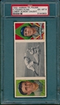 1912 T202 Lobert Almost Caught Kling/ Cy Young, Hassan Cigarettes Triple Folder PSA 6