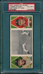 1912 T202 Fast Work at Third, OLeary/ Ty Cobb, Hassan Cigarettes Triple Folder PSA 4