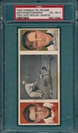 1912 T202 Too Late For Devlin, Devlin Giants/ Mathewson, Hassan Cigarettes Triple Folder PSA 4