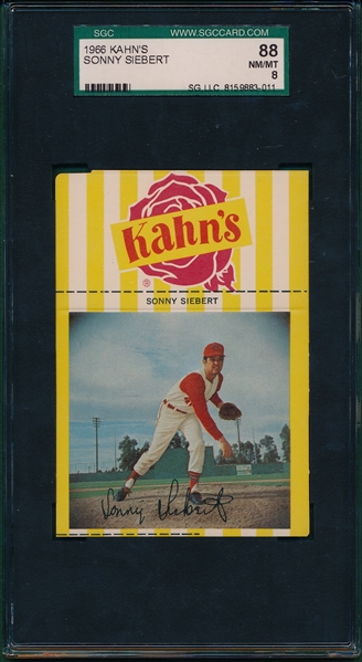 1966 Kahn's Sonny Siebert SGC 88